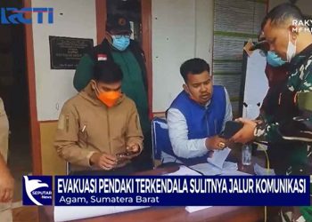 POS bencana erupsi Gunung Marapi di Kabupaten Agam, Provinsi Sumatera Barat. (foto fornews.co/rcti)