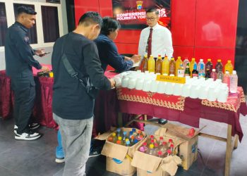 BARANG bukti dari enam tersangka penyalahgunaan obat berbahaya yang diamankan Satresnarkoba Polresta Jogjakarta, Senin, 15 Januari 2024. (foto fornews.co/polresta jogja)