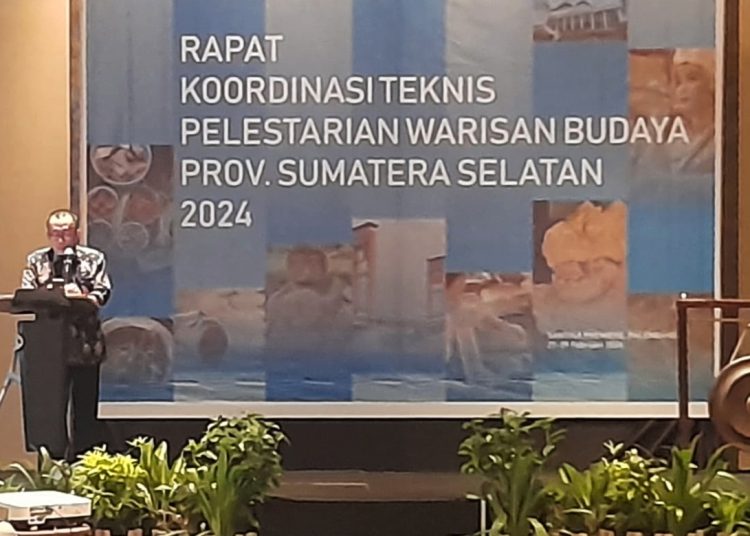 Rakor Teknis Pelestarian Budaya yang digelar Balai Pelestarian Kebudayaan Wilayah VI Provinsi Sumsel, di Hotel Santika Premiere Bandara, Palembang, Selasa (27/2/2024). (fornews.co/ist)