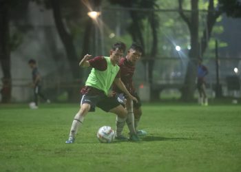 Pemain Timnas U-20 saat menjalani sesi latihan pemusatan latihan di Jakarta. (fornews.co/ist)