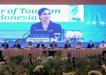 MENTERI Pariwisata, Widiyanti Putri Wardhana, secara langsung membuka CAP-CSA 2025 di Hotel Mulia, Senayan, Jakarta, Selasa (15/4/2025). (foto fornews.co/kemenpar ri)