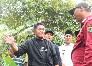 Gubernur Sumsel Herman Deru, bersama Bupati Edison dan Bupati Asgianto, saat meninjau ruas jalan penghubung Desa Talang Nangka Muara Enim dengan Desa Pandan di Kabupaten PALI, Selasa (13/5/2025). (fornews.co/ist)