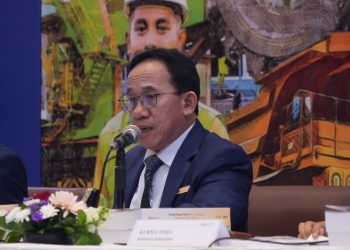 Dirut PTBA, Arsal Ismail, saat memberikan keterangan pers kepada awak media pada RUPST PTBA untuk Tahun Buku 2024, di Jakarta, Kamis (12/6/2025). (fornews.co/ist)