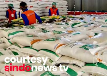 ILUSTRASI beras bulog. (foto fornews.co/sindonews tv)