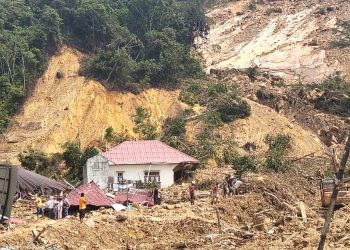 Potret bencana tanah longsor di Kecamatan Pandan, Kabupaten Tapanuli Tengah (Tapteng), Sumut, beberapa hari lalu. (fornews.co/ist)