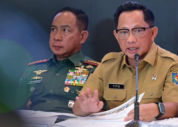 Mendagri, Tito Karnavian saat memberi keterangan pers di Posko Terpadu Pangkalan TNI AU Halim Perdanakusuma, Jakarta (Senin/29/2025). (fornews.co/Foto: BPMI Setpres)