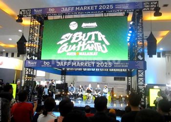 PENGUMUMAN proyek film layar lebar "Si Buta dari Gua Hantu," besutan Magma Entertainment dan Bumilangit. Film diangkat dari komik bergambar karya Ganes TH diumumkan pada rangkaian JAFF Market 2025 di JEC, Ahad, 30 November. (foto fornews.co/)