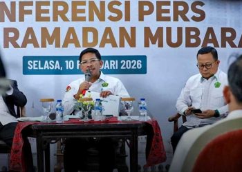 DIRJEN Bimas Islam Kemenag RI Abu Rokhmad dalam konferensi pers Joyful Ramadhan di Jakarta, Selasa, 10 Februari 2026. (foto fornews.co/kemenag ri)