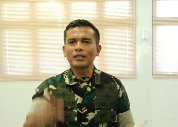 Kapendam Kodam II/Sriwijaya, Letkol Inf Yordania, saat memberikan keterangan kepada awak media, Minggu (17/5/2026). (fornews.co/foto: ist)
