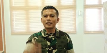 Kapendam Kodam II/Sriwijaya, Letkol Inf Yordania, saat memberikan keterangan kepada awak media, Minggu (17/5/2026). (fornews.co/foto: ist)