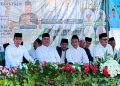 Wagub Sumsel, Cik Ujang didampingi Bupati OKI, Muchendi Mahzareki dan Juru Bicara Firdaus Hasbullah, pada Haflah Akhirussanah Pondok Pesantren Subulul Falah, di Desa Tulung Harapan, Kecamatan Lempuing, OKI, Minggu, (31/5/2026). (fornews.co/ist)