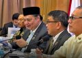MENTERI Koordinator Bidang Perekonomian RI Airlangga Hartarto dan Menteri Perdagangan dan Industri Filipina Maria Cristina A. Roque, menyaksikan penandatanganan dalam forum Indonesia-Philippines High Level Business Roundtable di Jpark Island Resort, Filipina pada Kamis, 7 Mei. (foto fornews.co/ekon)