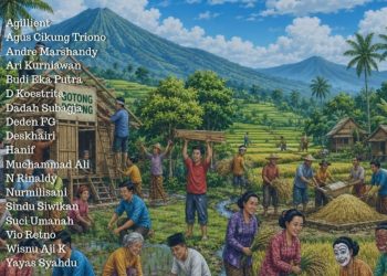 LUKISAN yang dijadikan poster pameran seni rupa bertajuk "Apa Ini Masih Ada?" di Galeri Sanggarbambu, Donotirto, Bangunjiwo, Kasihan, Bantul, Jogjakarta. (gambar sanggarbambu)