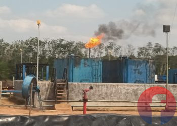 Lokasi produksi gas bumi di Lapangan Cantik PT Sele Raya Belida (SRB), Kecamatan Lembak, Kabupaten Muara Enim, Senin (8/6/2026). (fornews.co/foto: Sidratul Muntaha)