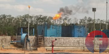Lokasi produksi gas bumi di Lapangan Cantik PT Sele Raya Belida (SRB), Kecamatan Lembak, Kabupaten Muara Enim, Senin (8/6/2026). (fornews.co/foto: Sidratul Muntaha)