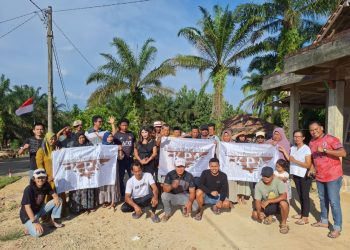 Koalisi Masyarakat Sipil Anti Mafia Tanah Sumsel mengecam Polres Muba, terkait penangkapan dan penetapan tersangka empat petani Desa Sidomulyo, Kecamatan Tungkal Jaya, Muba, pada 9 Juni 2026 lalu. (fornews.co/foto: ist)