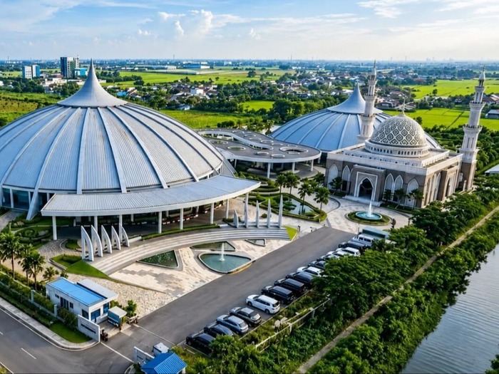 AUDITORIUM Berkemajuan senilai Rp235 miliar di Desa Saentis, Kecamatan Percut Sei Tuan, Kabupaten Deli Serdang. (foto fornews.co/muhammadiyah)