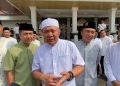 Gubernur Sumsel Herman Deru, Kapolda Sumsel, Irjen Pol Sandi Nugroho, Kajati Sumsel, Nurcahyo Jungkung Madyo, saat memberi keterangan kepada awak media, di Griya Agung, Selasa (25/8/2026). (fornews.co/ist)