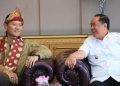 Ketua Umum Partai Demokrat Agus Harimurti Yudhoyono (AHY) bersama Ketua DPD Partai Demokrat Sumsel, Cik Ujang. (fornews.co/ist)