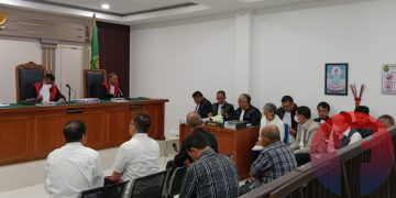 Lima saksi dihadirkan JPU Kejati Sumsel pada sidang kasus dugaan korupsi pemberian fasilitas kredit BRI kepada PT BSS dan PT SAL, di PN Palembang Kelas 1A Khusus, Senin (28/9/2026). (fornews.co/Sidratul Muntaha)