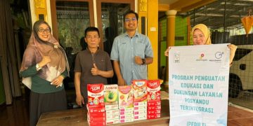 SKK Migas dan Medco E&P bersama Plantari Institute membagikan masker dan susu yang didistribusikan melalui posyandu, di Kabupaten Muba, pada Kamis (8/10/2026) kemarin. (fornews.co/ist)